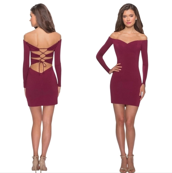 La Femme Dresses & Skirts - LA FEMME Dress 28212 Dark Berry, Size 2
